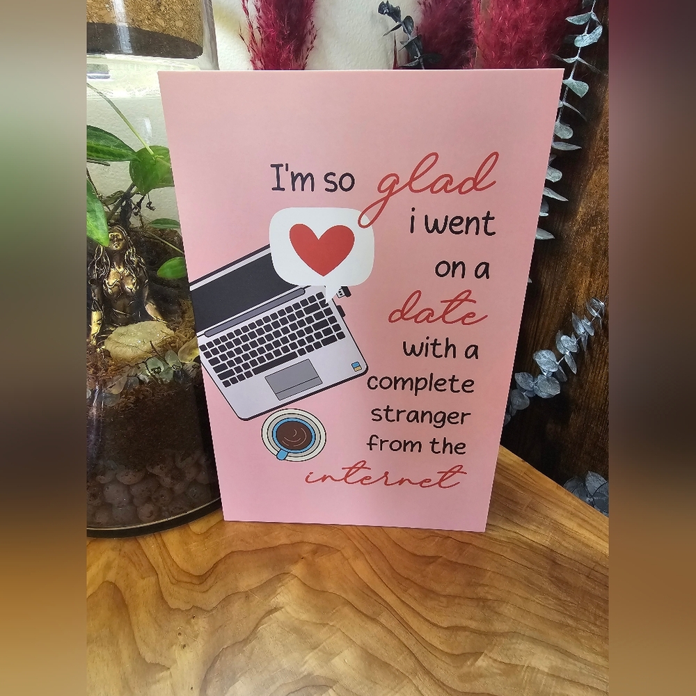 Pink Date Greeting Card